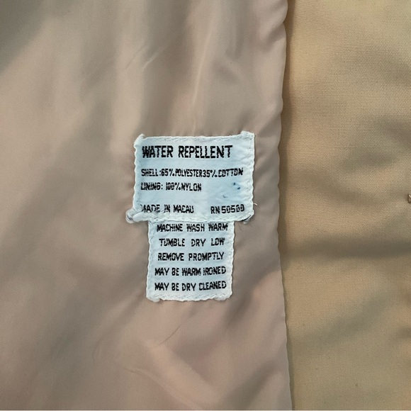 Vintage SCOOP Ladies Utility Raincoat Tan Women’s 13/14 Water Repellent Coat - Picture 6 of 6